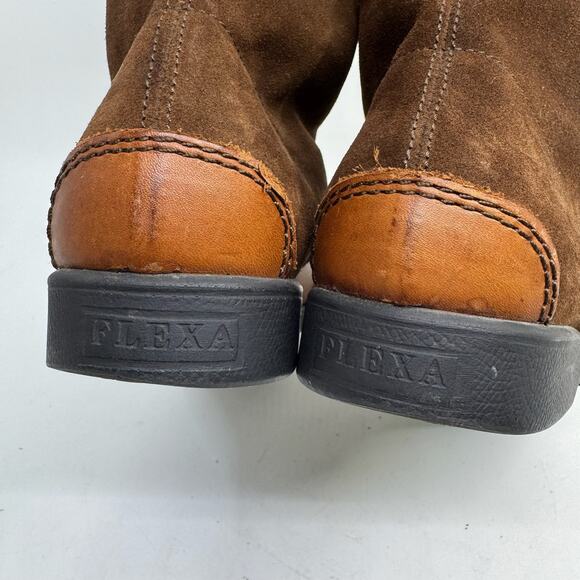 FRATELLI ROSSETTI Chocolate Brown Suede Knee-High Riding Boots - Picture 8 of 13